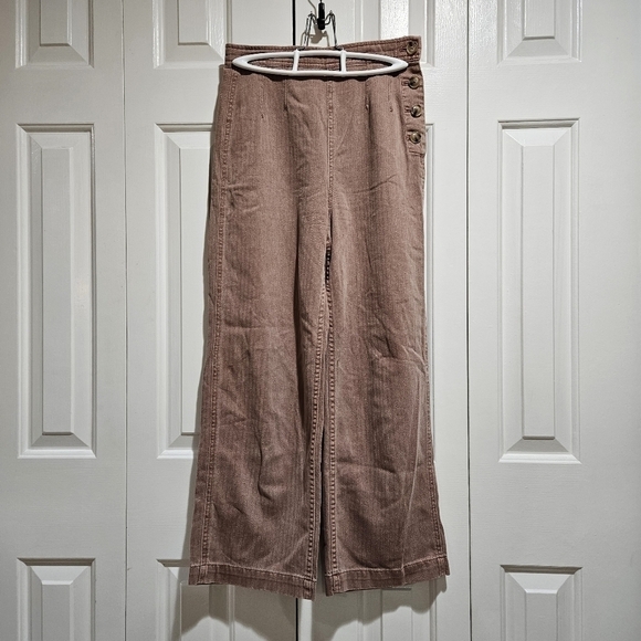 Free People Clean Mod Utility Crop Pant Mauve Size 0 - Picture 12 of 14